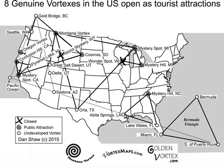 genuine vortexes open as tourist attractions map